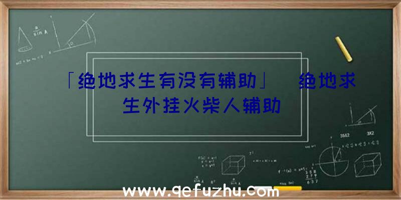 「绝地求生有没有辅助」|绝地求生外挂火柴人辅助